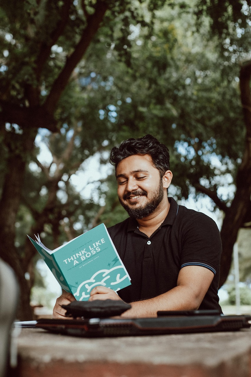 reading, book, education, man, social media marketing, manager